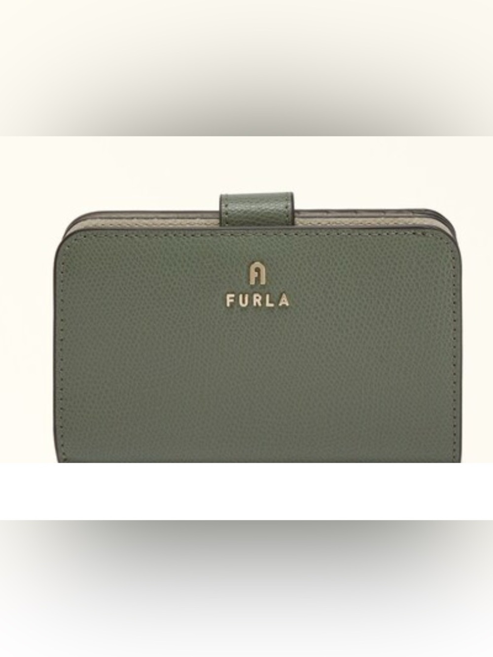 Furla Camelia Compact Wallet in Cactus+Perla